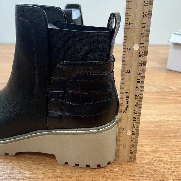 DV Dolce Vita Rielle Boots Booties Black Croco Slip on Women's Size 8 NEW - Picture 10 of 15
